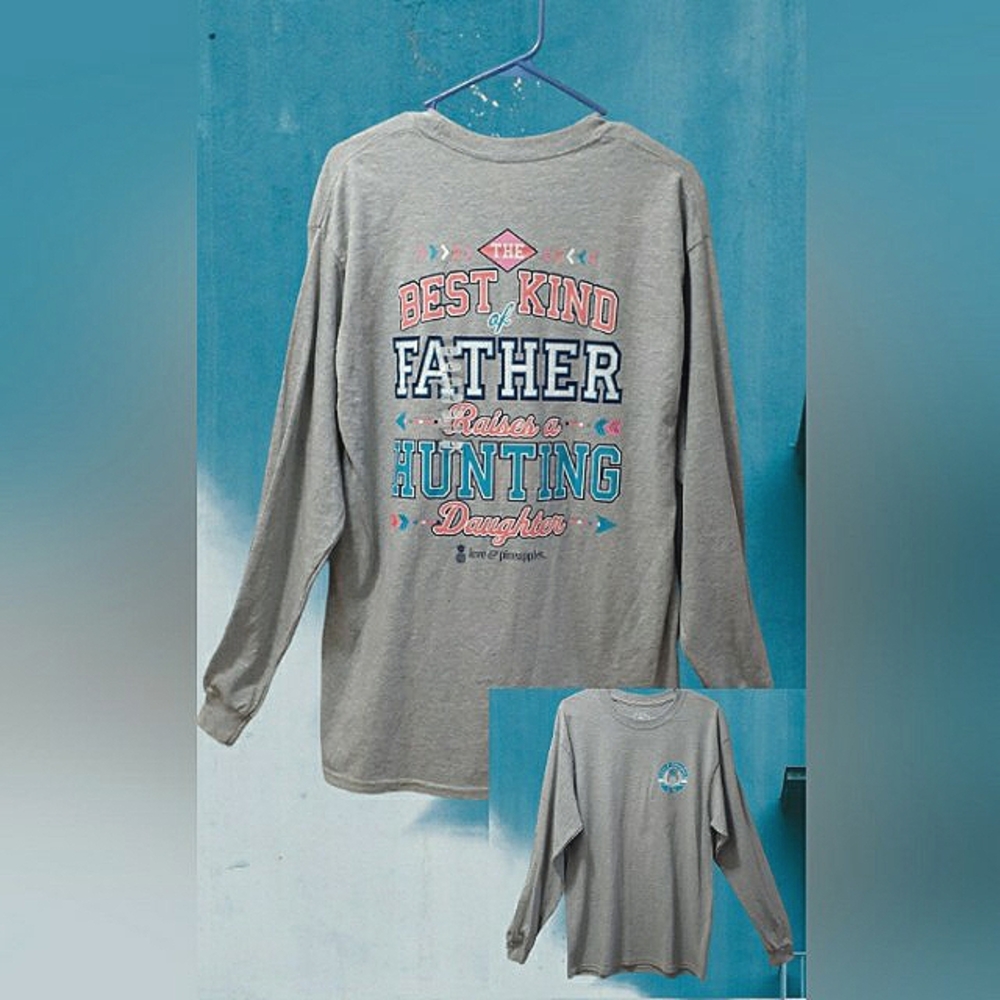 - Love & Pineapples Father's Hunting Daughter Long Sleeve Tee.